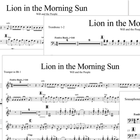 Lion in the morning sun - Will and the People - bladmuziek orkest
