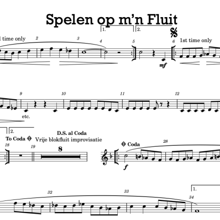 Spelen op m'n fluit (blokfluitlied van Bas Hoeflaak)